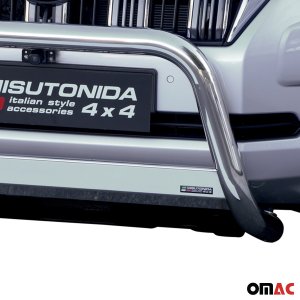 Toyota Land Cruiser 150 Bull Bar - Omac - Steel - Silver - '18-'25